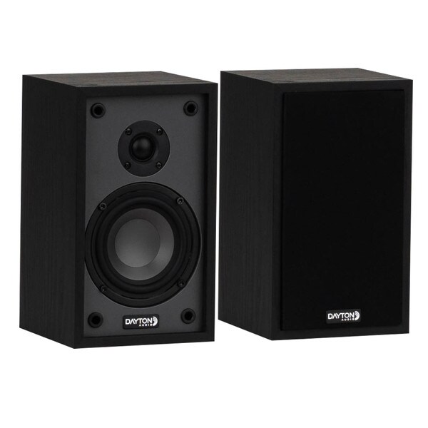 Main product image for Dayton Audio Desktop Bundle: Classic B40 Bookshelf Speakers, HTA20 Bluetooth Amplifier, Black300-3640